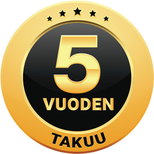 5 vuoden takuu